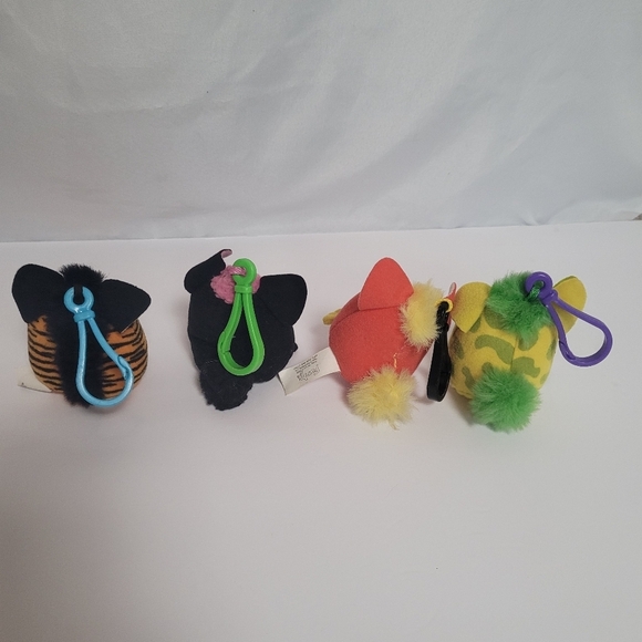 VTG 2000 Furby McDonalds Mini Plush Clip On Toy Lot Of 4 - Picture 2 of 8